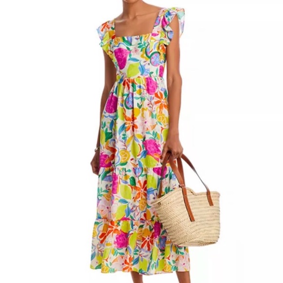 Aqua Dresses & Skirts - Aqua Multicolor Floral Dress
